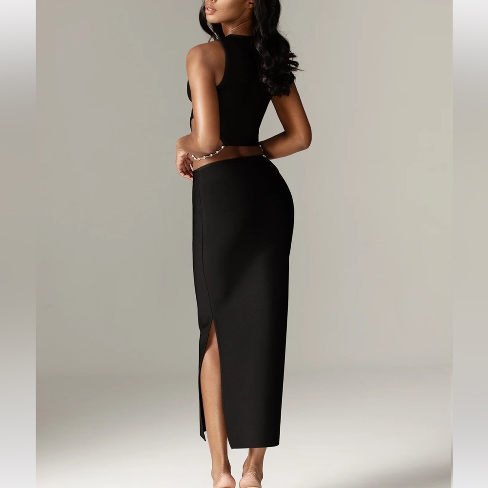 ✨2-Piece Set!: Rhinestone Top & Midi Skirt - Picture 8 of 14